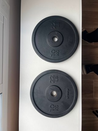 Lote pesas, barras y discos gimnasio Corength