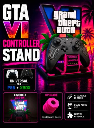 Soporte Carga Control Xbox/PS5 con letrero led.