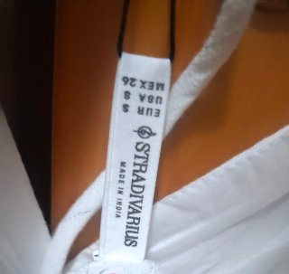 Vestido de tirantes blanco Stradivarius