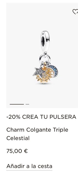 Pulsera Pandora de playa de ley con tres charms