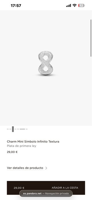 Pulsera Pandora de playa de ley con tres charms