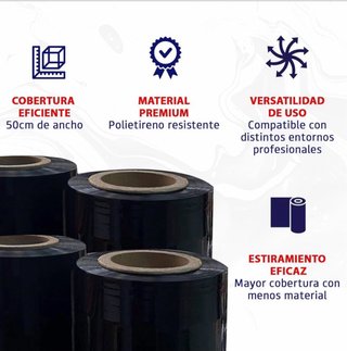 Film embalaje de almacen Negro y transparente