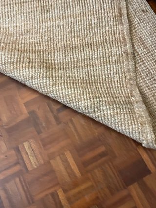 Tappeto in juta beige 192x132 non trattabile