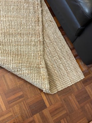 Tappeto in juta beige 192x132 non trattabile