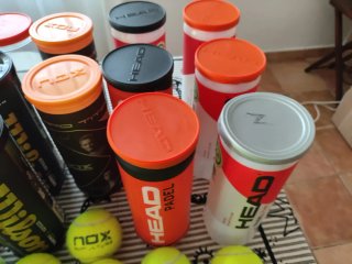 40 Pelotas de pádel segunda mano.  Varias marcas