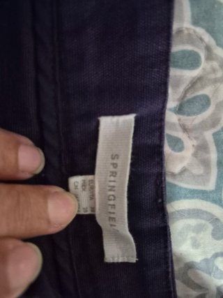 Shorts azules bordados florales