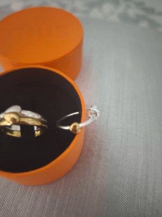 Conjunto Tous: Anillo y Pendientes bicolor