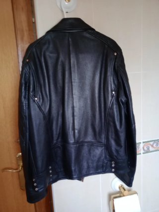 Chaqueta de Piel Negra Talla XL