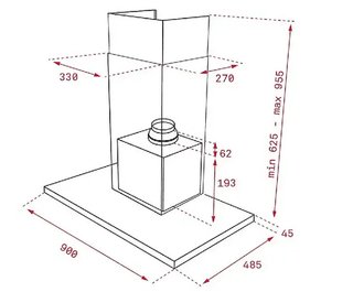 Campana Teka DLH 986 T 90cm Acero Inox