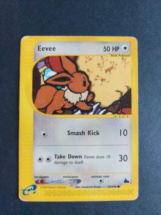 Carta Pokemon Eevee 50 HP Skyridge ENG