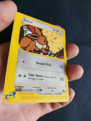 Carta Pokemon Eevee 50 HP Skyridge ENG