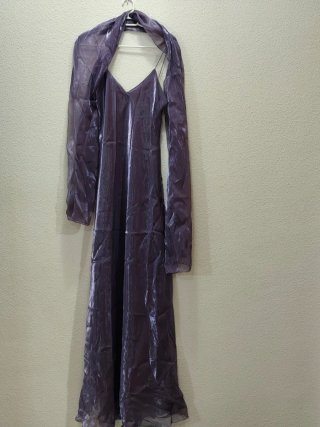 Vestido largo morado fiesta