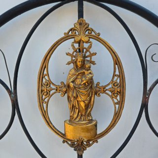 Cabecero de cama antiguo hierro forjado