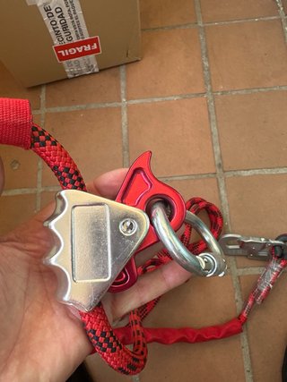 Cuerda de posicionamiento roja