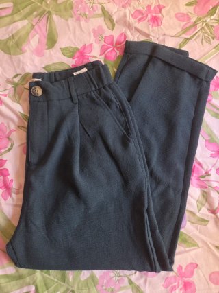 Pantalones Stradivarius Turquesa Oscuro Talla M