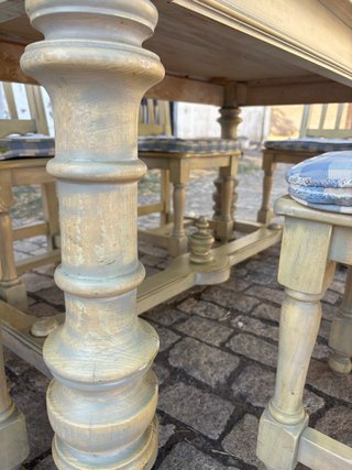 Mesa de comedor de madera de pino maciza