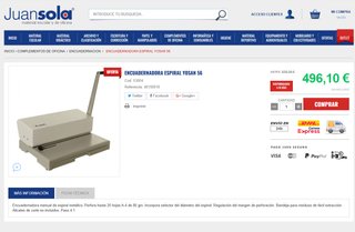 Encuadernadora profesional Yosan 56 + 400 espiral