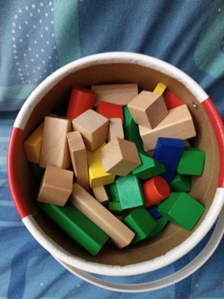Bloques de madera para construir