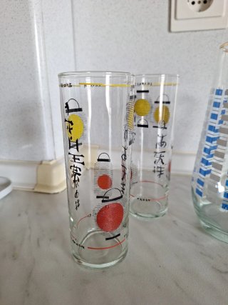 Jarra y vasos vintage cristal