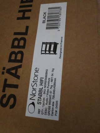 Mueble HiFi Norstone STÄBBL Negro