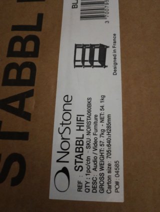 Mueble HiFi Norstone STÄBBL Negro