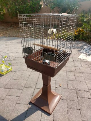 Jaula para loro con soporte