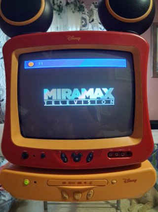 Televisor CRT Disney Mickey Mouse estilo retro