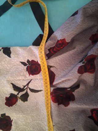 Vestito donna fantasia rose grigio e rosso
