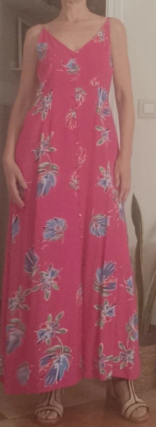 Vestido Sfera floral rosa talla S