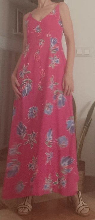 Vestido Sfera floral rosa talla S