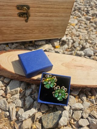 Pendientes Verdes flor
