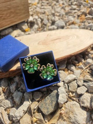 Pendientes Verdes flor