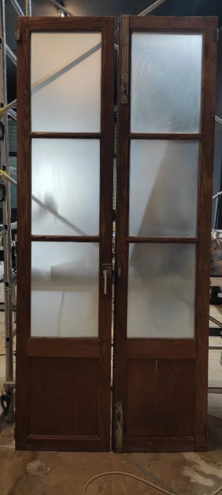 Puertas interiores madera y cristal