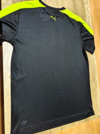 Camiseta deportiva Puma Negra y Verde Talla M
