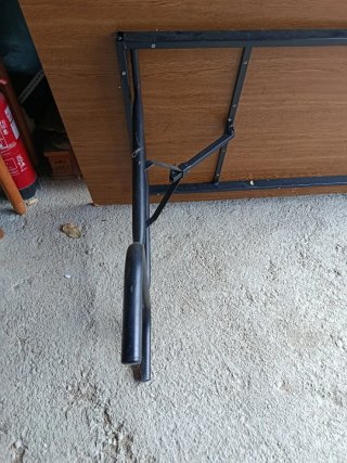 3 Mesas plegables madera DM y patas hierro