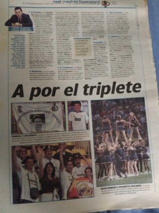 AZ.Periodico R.Madrid campeón supercopa europa 200