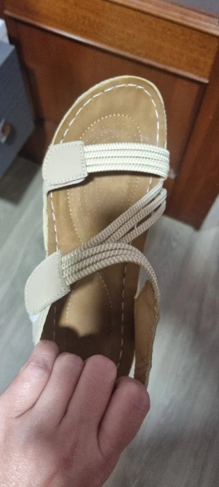 Sandalias Beige Mujer