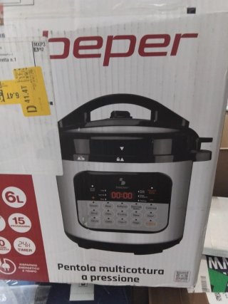 Olla a presión Beper multicocina 6L