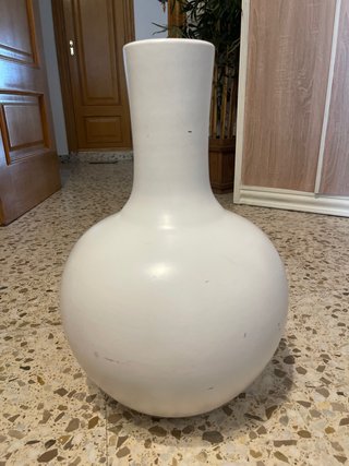Jarrón blanco grande 55cm alto