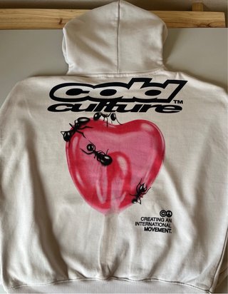 COLD CULTURE Lollipop Hoodie Light Grey — Talla M
