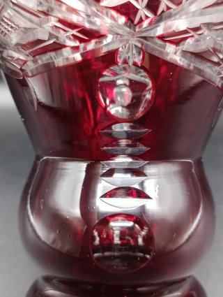 Jarrón cristal tallado Bohemia