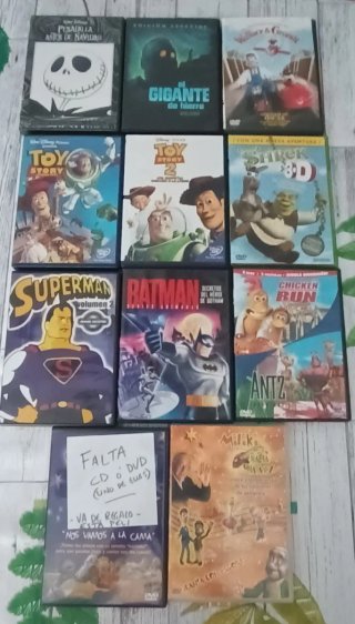 Lote 10 Películas DVD Infantiles Variadas
