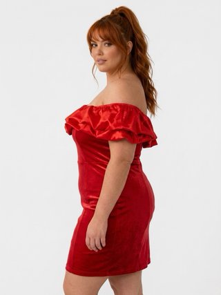 Vestido rojo con volantes