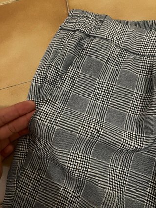 Pantalón PULL&BEAR Cuadros Gris Talla M