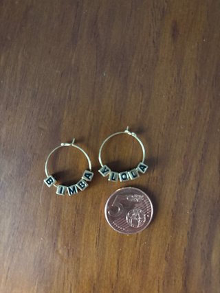 Pendientes Bimba y Lola Aro con Letras