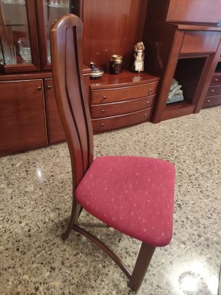 Mesa cristal y 6 sillas comedor
