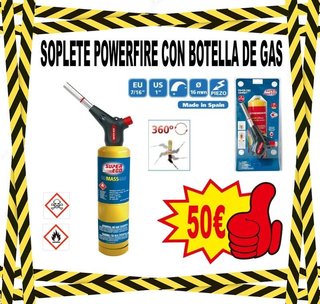SOPLETE POWERFIRE BOTELLA DE GAS NUEVO