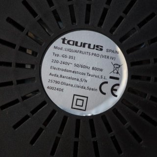 Taurus Liquafruits Pro 800W Exprimidor