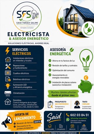 Electricista, domótica, climatización y mucho mas.