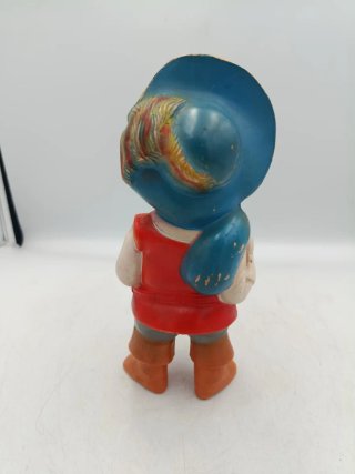 ANTIGUO MUÑECO SONAJERO DE CELULOIDE